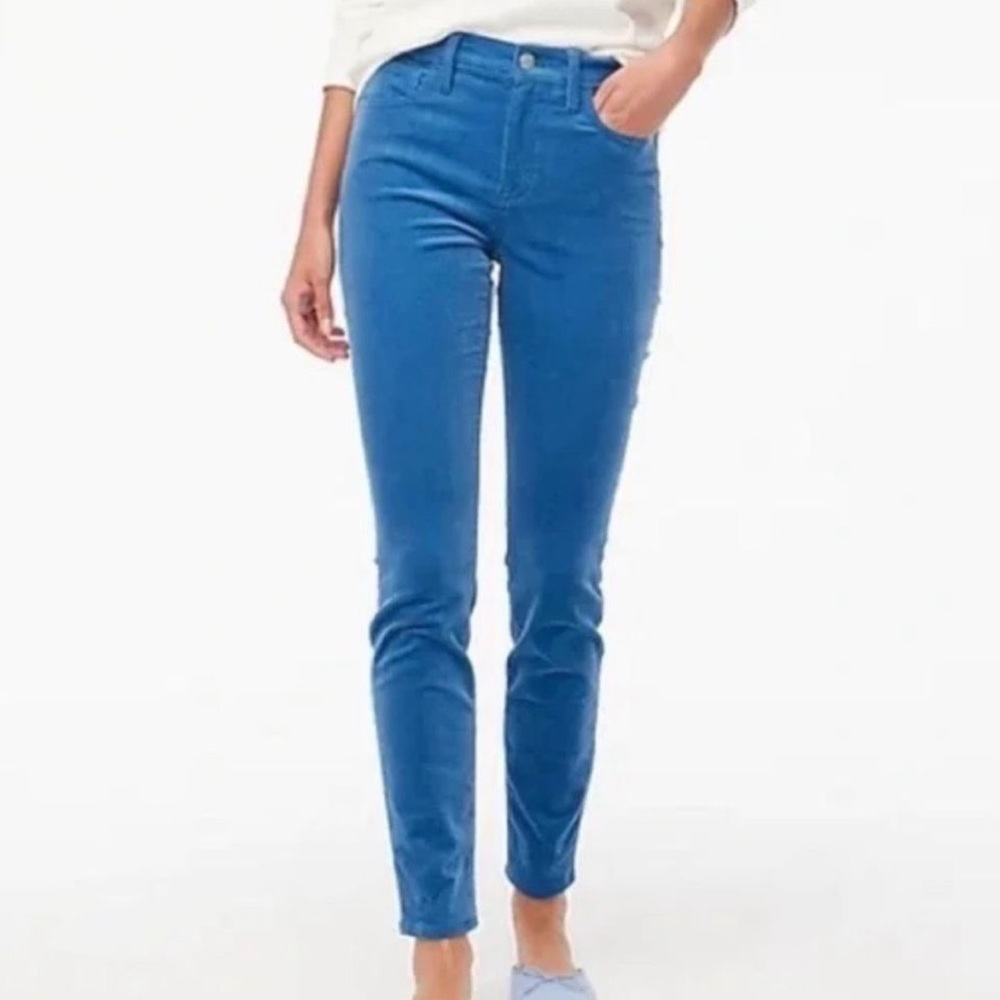 J. Crew | Blue Mid Rise Skinny Fit Corduroy Pants Size 27 Petite